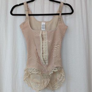 Columbian Fajas Lycra Nude One Piece Full Body Girdle Size XXS